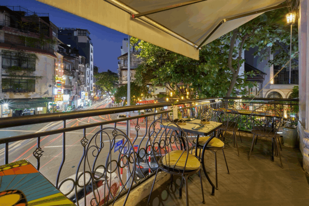 The Balcony of Maison 1929 - Old Quarter of Hanoi